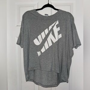 Nike Heather Gray Tee with White Logo